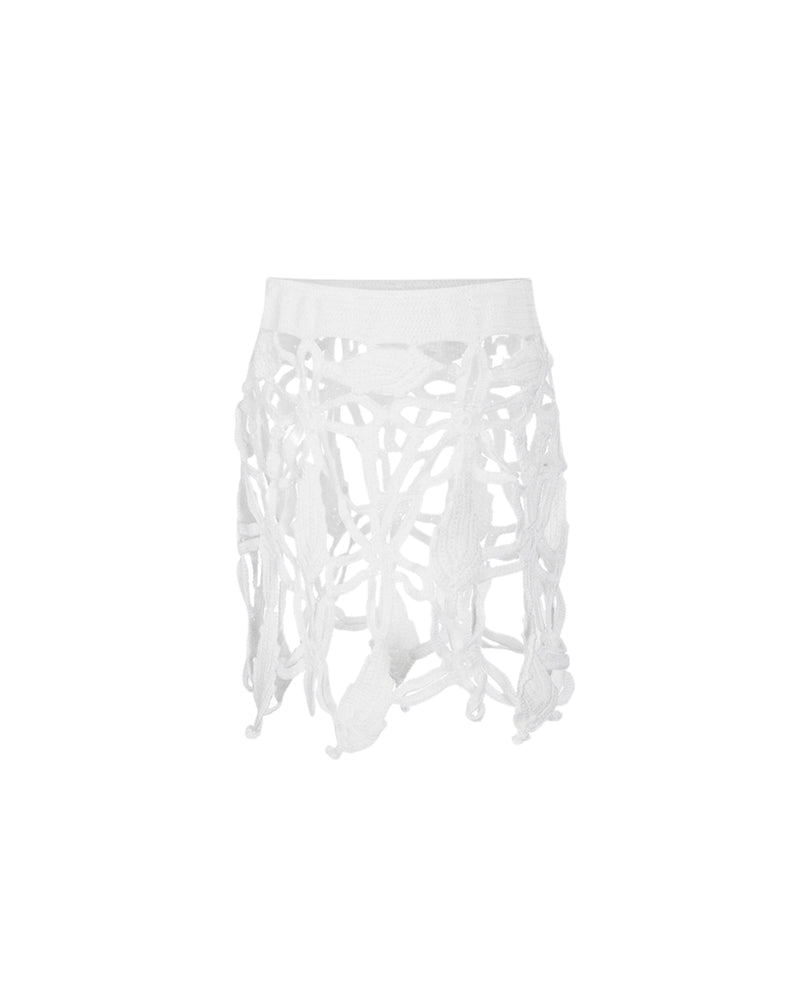 FLORES CROCHET MINI SKIRT