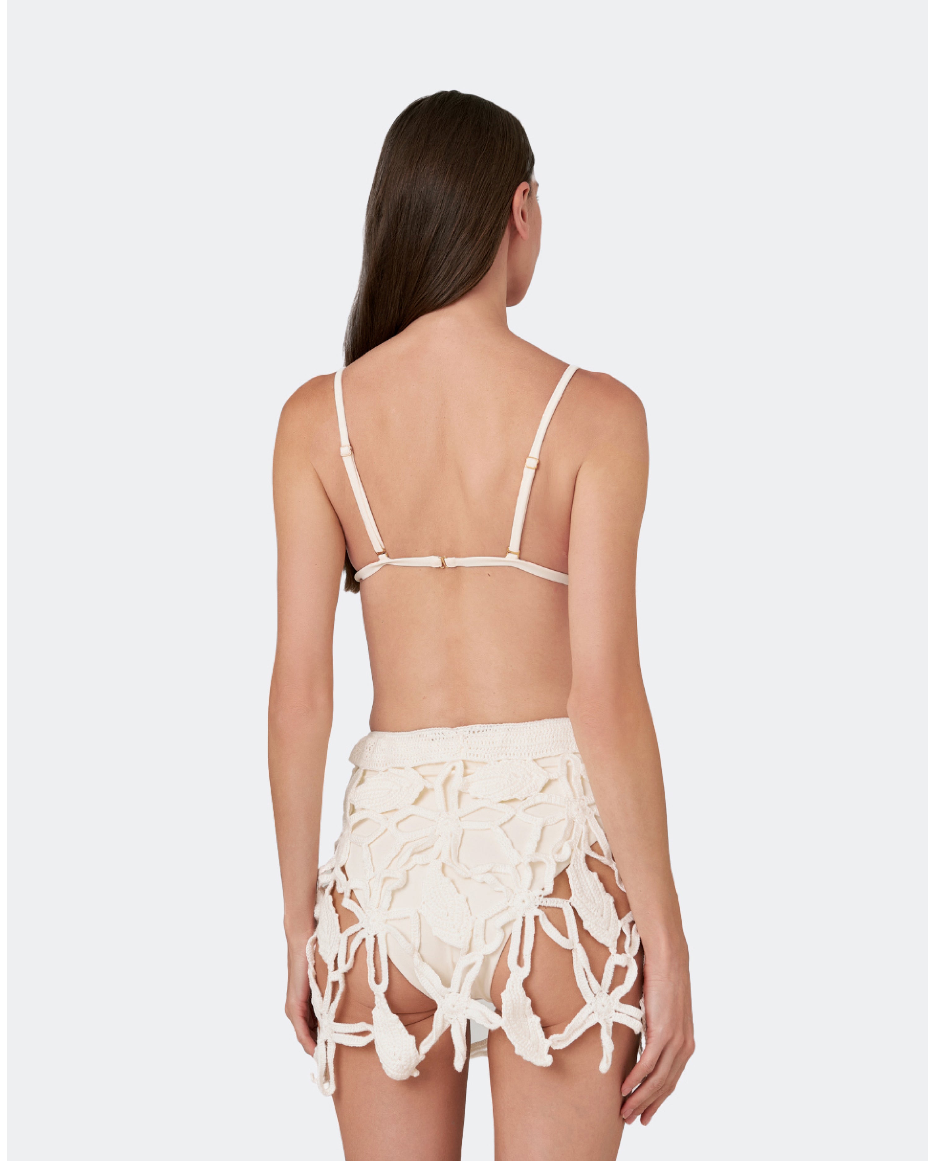 FLORES CROCHET MINI SKIRT